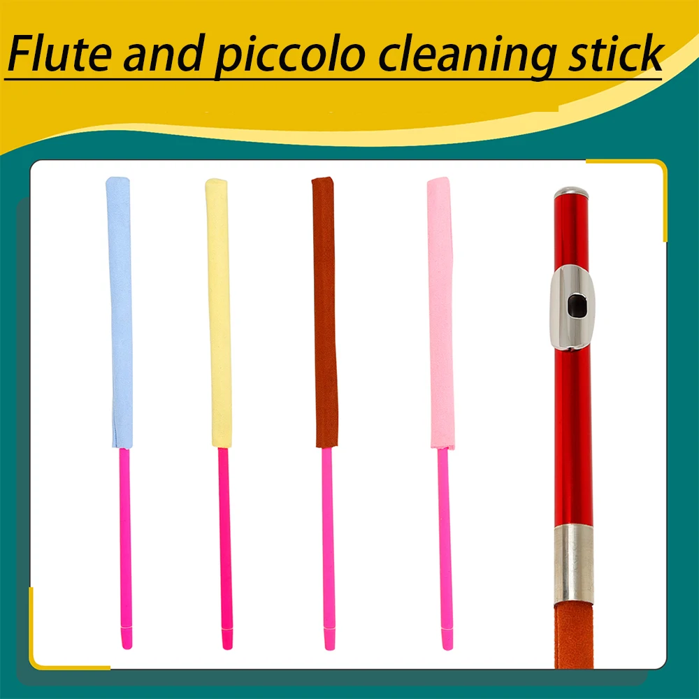 Flöte Piccolo Reinigungsstab All-in-One Farben Reinigungsstab Tücher Gummi Farbstreifen Stick Holzblasinstrument Zubehör Image