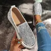 LazySeal Luxus Frauen Wohnungen Strass Bling Nähen Plattform Loafers Slip auf Flache Mode Casual Schuhe Damen Schuhe Größe 44