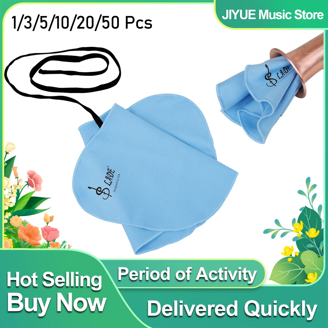 Tupfer für Schmetterlingsblasinstrumente | Ultraweiches Baumwoll-Reinigungstuch für Saxophon/Flöte/Klarinette, kratzfeste und maschinenwaschbare Teile Image