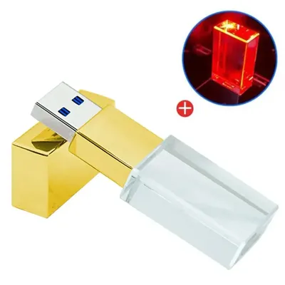 LED-Licht, modischer Kristall, USB 2.0-Flash-Laufwerk, 128 GB, Memory Stick, Image
