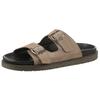 Pantolette VERBENAS "Capri Serraje", Herren, Gr. 43, grün (khaki), Leder, casual, Schuhe, Sommerschuh, Schlappen, Hausschuh, Urlaubschuh aus feinem Leder