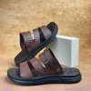 Sommer männer Echte Leder Sandalen Outdoor Herren Hausschuhe Bequeme Strand Casual Schuhe Non-slip