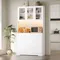 Getone Meuble Cuisine Rangement avec LED, Buffet Cuisine avec 2 prises 2 USB, Meuble Cuisine,