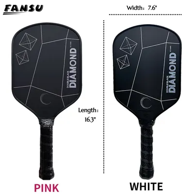 New ！ Double Black Diamond RC16mm Approved PINK/White DBD Thermoforming T700 carbon fiber Pickleball