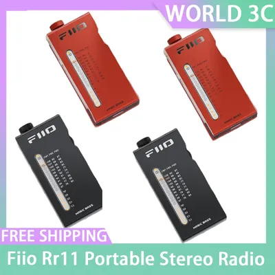 Fiio Rr11 Portable Stereo Radio 13mm Ultra-Thin Aluminum Alloy Body Fm/Earphone Dual Mode Handheld