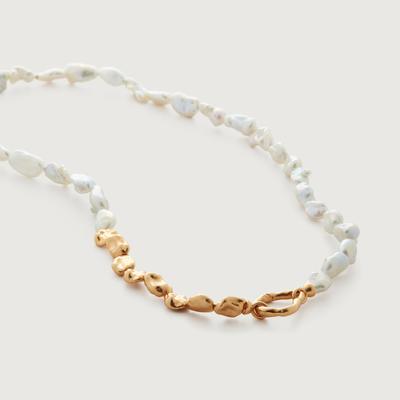 Gold Keshi Pearl Necklace Pearl