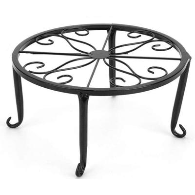 Ersandy - Topfpflanzenständer aus Metall, Schmiedeeisen, rostbeständig, 22,9 cm, Schwarz Image