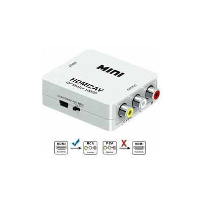 Ahlsen - HDMI-zu-AV-Konverter HDMI2AV HDMI-zu-RCA-Schalter hdmi 1080P (Weiß) Image