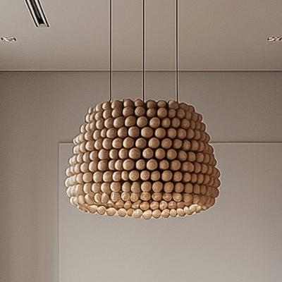Lucande Hängeleuchte MARBLE, Holz, naturfarben, Ø 40 cm, E27 Image