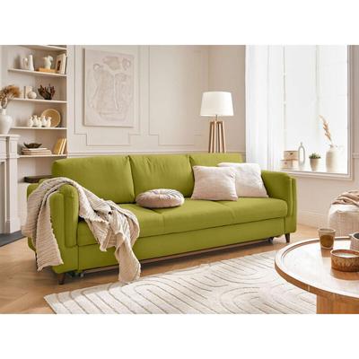 Lisa Design - Brooke – 3-sitzer sofa – mit schlaffunktion – aus samt - olivgrün Image