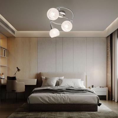 Globo Lighting - Deckenlampe led Deckenstrahler Chrom Deckenleuchte Glas Wohnzimmerlampe mit Image