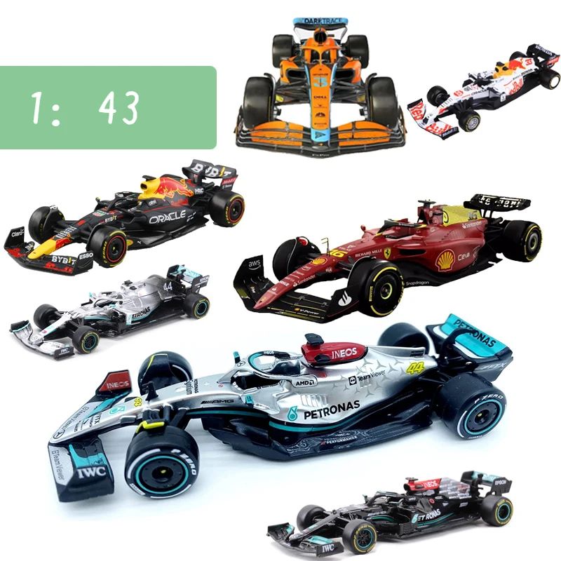 Bburago Maßstab 1:43 F1 Auto Modell Mercedes Ferrari Redbull Racing SF21 RB16B W12E Metall Diecast Verstappen Sammeln Miniatur Image