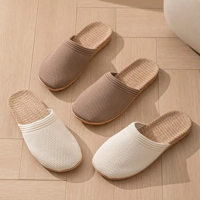 Mesh Casual Hausschuhe Damen Hause Weiche Designer frauen Sandalen Sommer 2025, Hanf Elegante Dias Mode Indoor Schuhe Große Größe