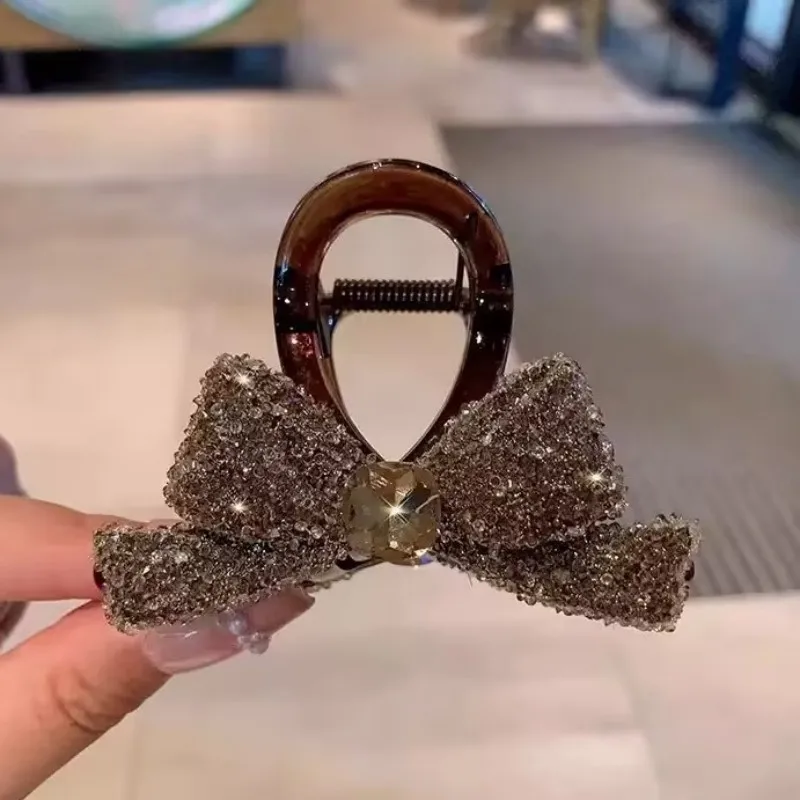 Leichte, luxuriöse All-Match-Haarnadel mit Diamantband und Schleife, modischer Haarschmuck für Frauen Image