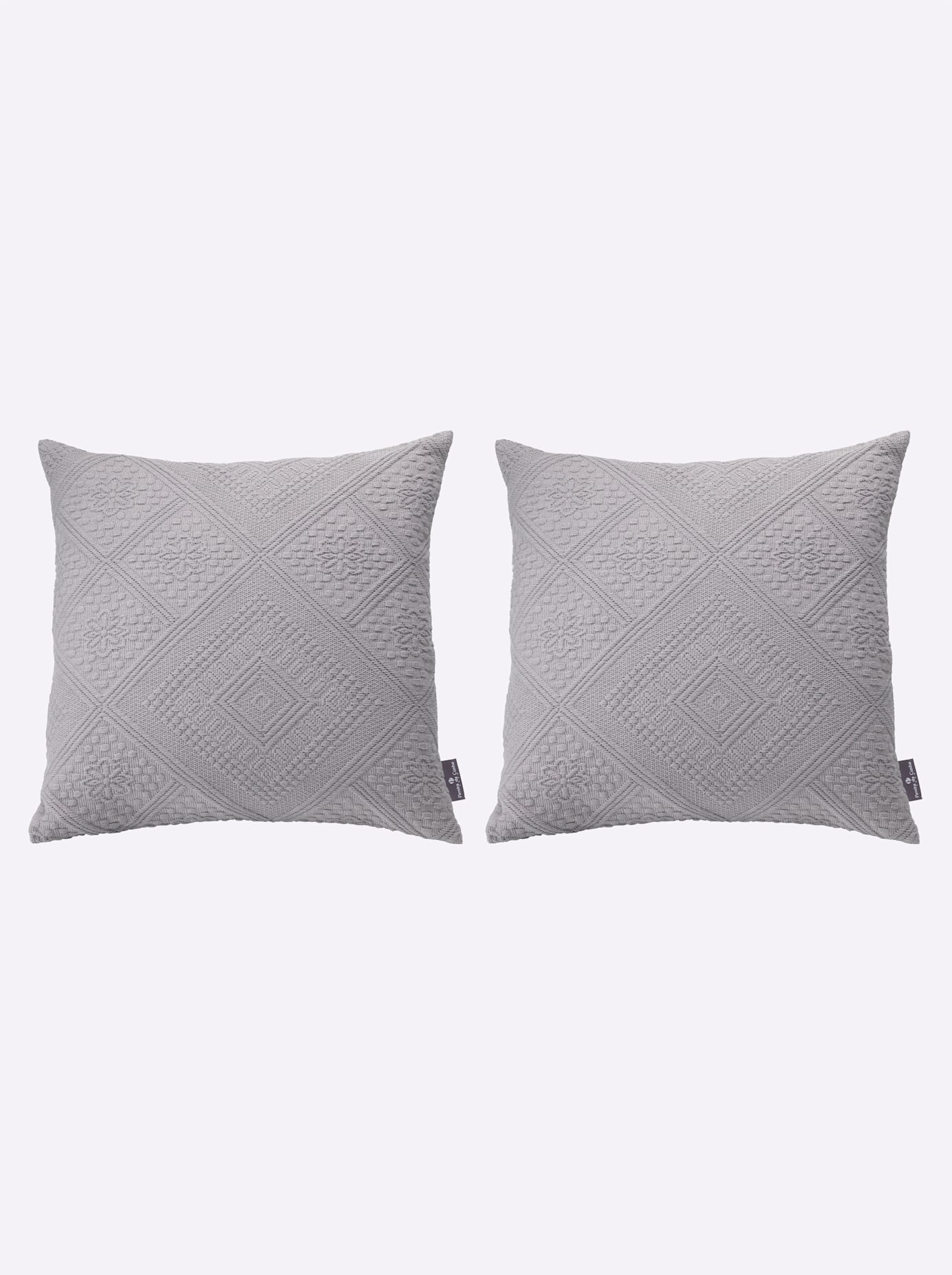 Kissenhülle, grau, B:40cm L:40cm, Baumwolle, 100% Baumwolle, Kissenbezüge Image