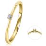 Diamantring ONE ELEMENT ""0,03 ct Diamant Brillant Ring aus 585 Gelbgold"" Gr. 54, gold, Fingerringe, Damen, 54,mit Diamant, Gelbgold 585-Diamanten, Gelbgold 585, Diamanten, Damen Gold Schmuck