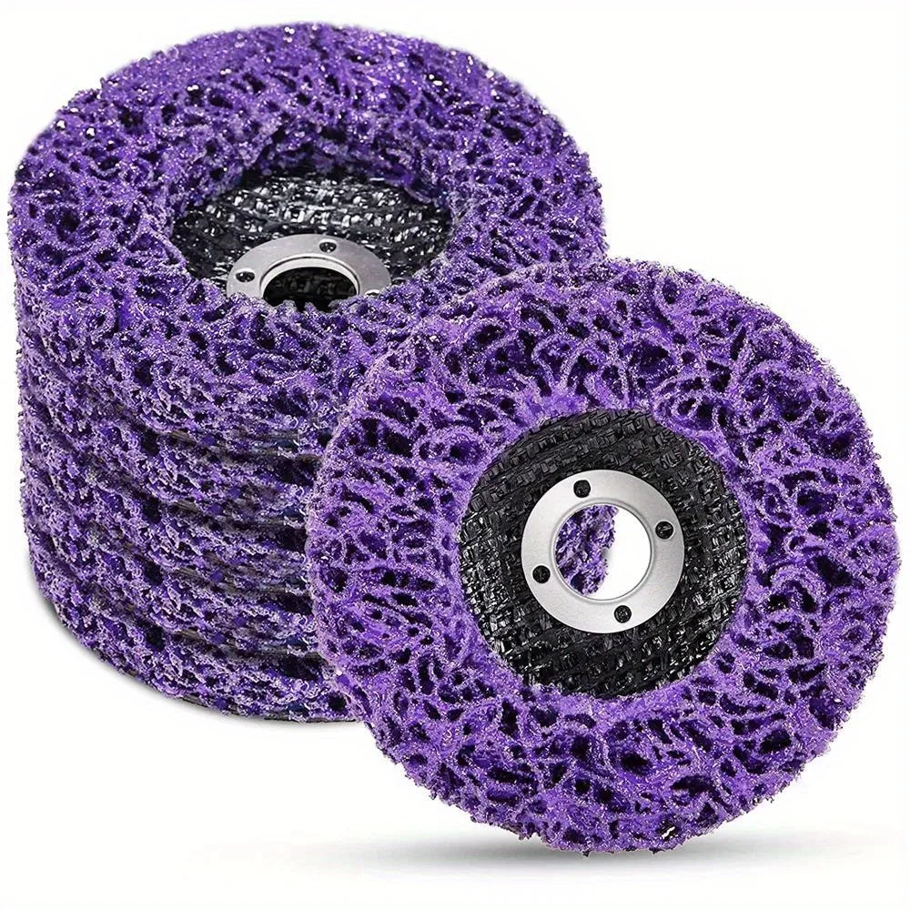 1Pcs 100/115/125mm Korallen Disc Poly Streifen Disc Grinder Streifen Disc Schleif Rad Farbe Rost entfernen Sauber Für Winkel Grinder Image