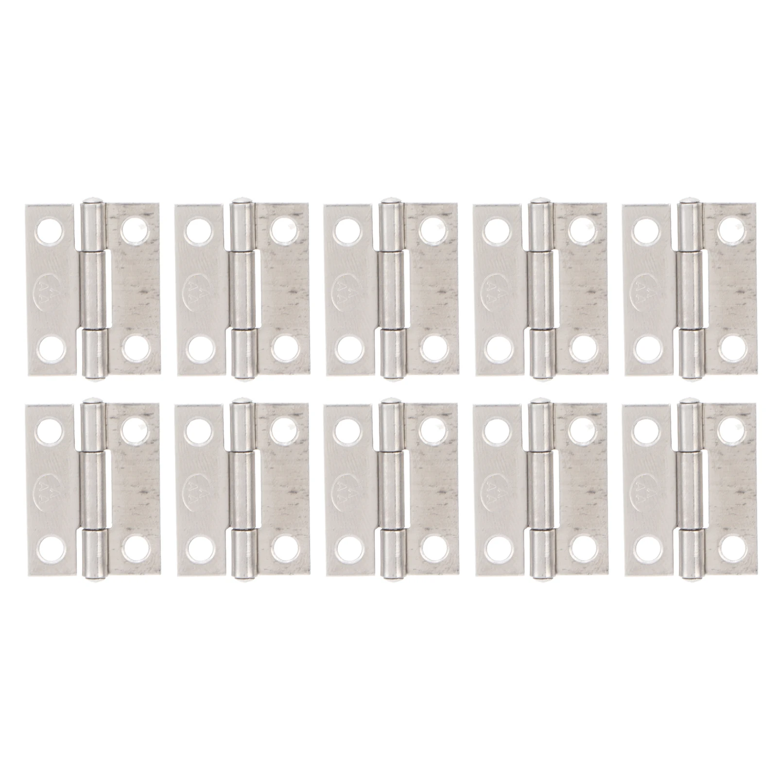 10 Stück 1 Zoll Scharniere 304 Edelstahl 4 Loch faltbare Stoßscharniere für Marine Boxen Schranktür Image
