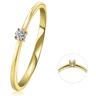 Diamantring ONE ELEMENT ""0,05 ct Diamant Brillant Ring aus 585 Gelbgold"" Gr. 56, gold, Fingerringe, Damen, 56,mit Diamant, Gelbgold 585-Diamanten, Gelbgold 585, Diamanten, Damen Gold Schmuck