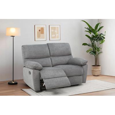 2-Sitzer HOME AFFAIRE "LANNOY, mit manueller o. elektrischer Relaxfunktion in beiden Sitzen.", grau (anthrazit), B:146cm H:96cm T:94cm, Sofas, Elektrische Variante mit USB A/C. Federkern, Webstoff Image