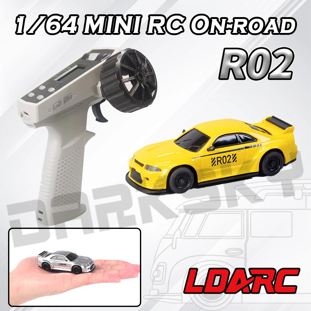 LDARC R02 MINI RC On-Road Racing RTR 1/64 Simulierte elektrische Fernbedienung Modellauto Tabletop Racing Erwachsene Kinderspielzeug