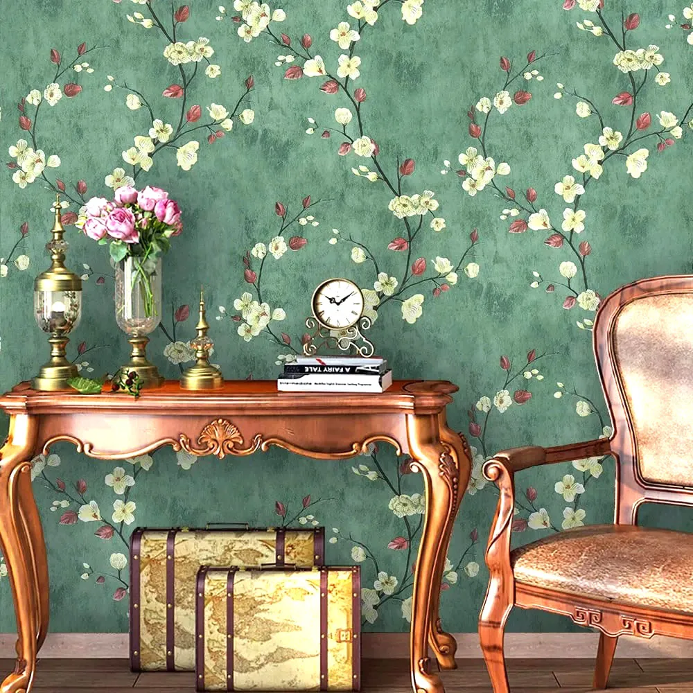 Selbstklebende Tapeten im amerikanischen Stil zum Abziehen und Aufkleben, wasserdicht, für Hotel, Wohnzimmer, Schlafzimmer, TV-Hintergrund, Wandrenovierung Image