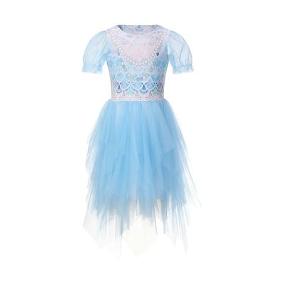Kleine Meerjungfrau Ariel Prinzessin Aqua Princess Kleid Kostüm Blumenmädchenkleid Film- und TV-Themenkostüme Film Cosplay for Mädchen Kinder Karneval Welttag des Buches Leistung Veranstaltung / Fest Image