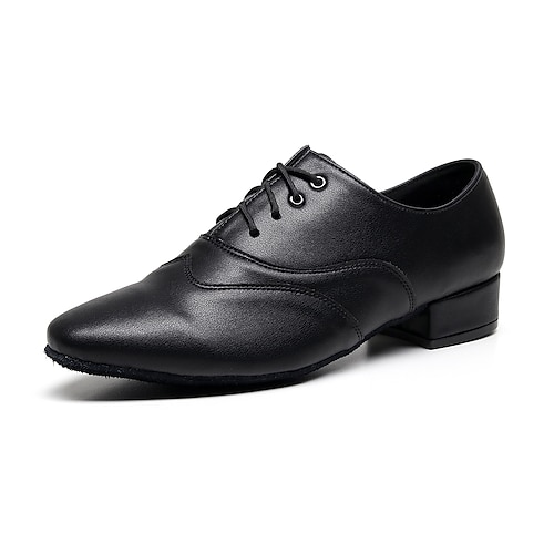 Herren Elegante Schuhe Klassisch Leder Atmungsaktiv Bequem Rutschfest Schnürung Schwarz und weiss Schwarz Weiß Herbst Winter Image