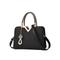 Damenhandtasche aus Kunstleder mit Perlenanhänger – elegante geometrische Tragegriffe und Umhängetasche fürs Büro, den täglichen Weg zur Arbeit und formelle Anlässe