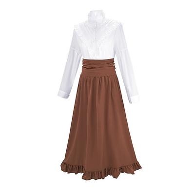Viktorianisch Renaissance Lange Länge Rock Bluse / Hemd Cosplay Kostüm Stehkragen Normal Damen Erwachsene Bluse Rock Image