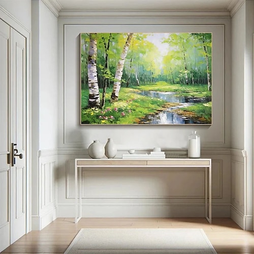 handgemaltes Baumölgemälde auf Leinwand, modernes strukturiertes Blumenbaumgemälde, Wandkunst, 3D-Blumengemälde, zeitgenössische Kunst, großes Wandkunstölgemälde für Wohnzimmerdekor Image