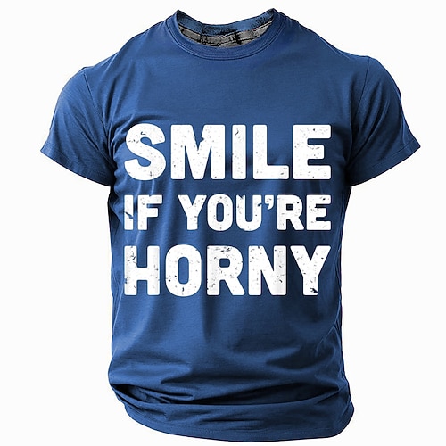 Herren Grafik T-Shirt LACH WENN DU HEIß AUF SEX BIST Lustiger Erwachsener Humor Kurzarm T-Shirt Image