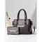 Damen Handtaschen-Set aus Lacklederimitat – glänzende, strukturierte Henkeltasche mit Geldbörse, elegantes Krokodilmuster, für Büro, Business und formelle Anlässe