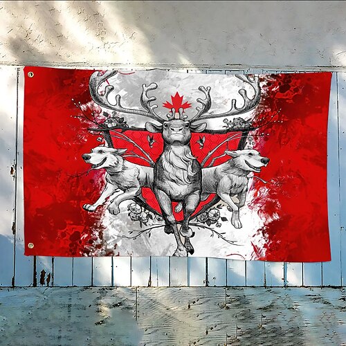 Kanada Tag Außen Innen mit Ösen Patriotische Flagge O Kanada Haus Garten Dekorationen Feiertagsbanner Schild