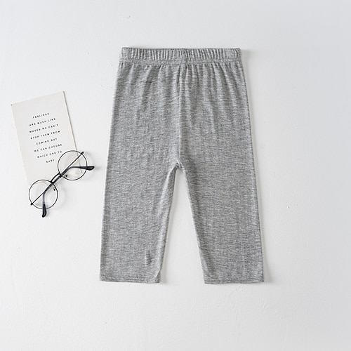 Kinder Mädchen Leggings Einfarbig Täglich Schule 4-12 Jahre Frühling Schwarz Weiß Rosa Image