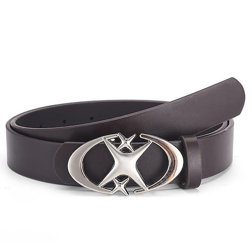 Herren Gürtel Taillengürtel Schwarz Weiß Legierung Langlebig Verstellbar Einfach Outdoor Täglich