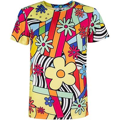 Hippie Cosplay Kostüm T-Shirt Regenbogen Grafik Für Herren Erwachsene Halloween Karneval 3D-Druck Straße Festival Image