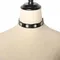 Goth Round Choker collane collare nero Pu pelle accessori gotici donna Punk Chocker gioielli Cosplay