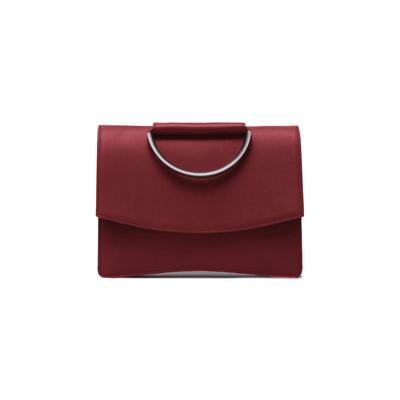 Gretchen Schultertasche Oyster Clutch Three aus italienischem Kalbsleder rot Image