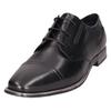 Schnürschuh BUGATTI, Herren, Gr. 43, schwarz, Leder, elegant, Schuhe, Blockabsatz, Abendschuh, Festtagsschuh mit Stretcheinsätzen