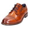 Schnürschuh BUGATTI, Herren, Gr. 45, braun (cognac used), Leder, elegant, Schuhe, Blockabsatz, Abendschuh, Festtagsschuh, Businessschuh, Logoprägung