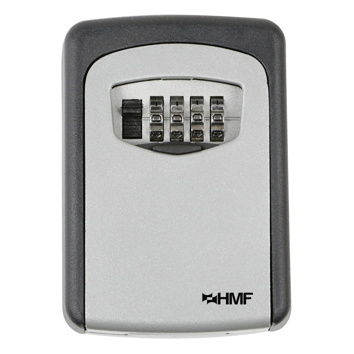 HMF 326-02 Schlüsseltresor mit 4-stelligem Zahlencode, Schlüsselbox für außen, 12,2 x 8,7 x 4 cm, Grau Image