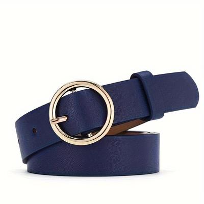 TEMU Korean Style Decorated Wide Belt Casual Image
