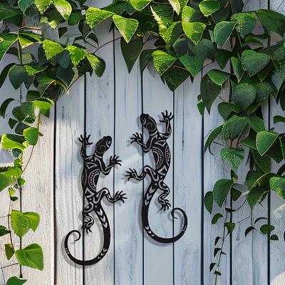 TEMU [2d Flat] 2pcs Modern Geometric Wall Art - Acrylic Sculpture For Indoor/outdoor Decor, Home, Garden, Patio - No Electricity Required, Patio Decoration||versatile Placemen Image