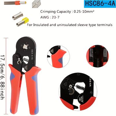 TEMU A Crimping Tool With Automatic Ratchet Adjustment, Of Crimping 1200 Types Of Wire Connectors, Specifically Designed For Electrical Work. Image