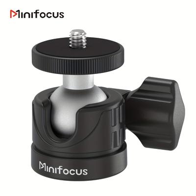 TEMU Minifocus Mini Ball Head, Tripod Head With 1/4'' Connector, Suitable For Digital Slr Cameras, Camcorders, Monitors, Smartphones, Lightweight Microphones, And Magnetic Base Sliders. Image