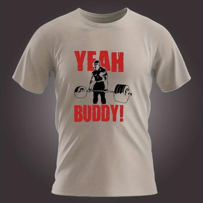 TEMU Lifting The Barbell Print T Shirt, Tees For Men, Casual Short Sleeve T-shirt For Summer Image