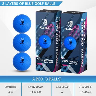 TEMU Caiton 6/3pcs Golf Balls, Dual-layer Crystal Finish, & High Visibility, Control For Practice & Casual Rounds.