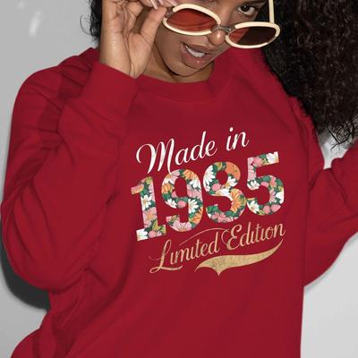 TEMU Y2k Style Made In 1985 Sweatshirt, Polyester Crew Neck Casual Sweatshirt For Fall & Spring, Women's Clothing Image