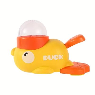 TEMU Duck-shaped Dog Feeder Toy With Treat Dispenser - Interactive Pet Puzzle For Mental Stimulation, Orange & , Pp Material, Fun For Dogs And Cats, Interactive Dog Toy, Design Image